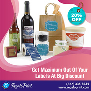 Get Maximum Out Of Your Custom Labels at A 20% Discount - RegaloPrint