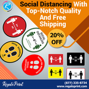 Social Distancing Stickers With Top-Notch Quality - RegaloPrint